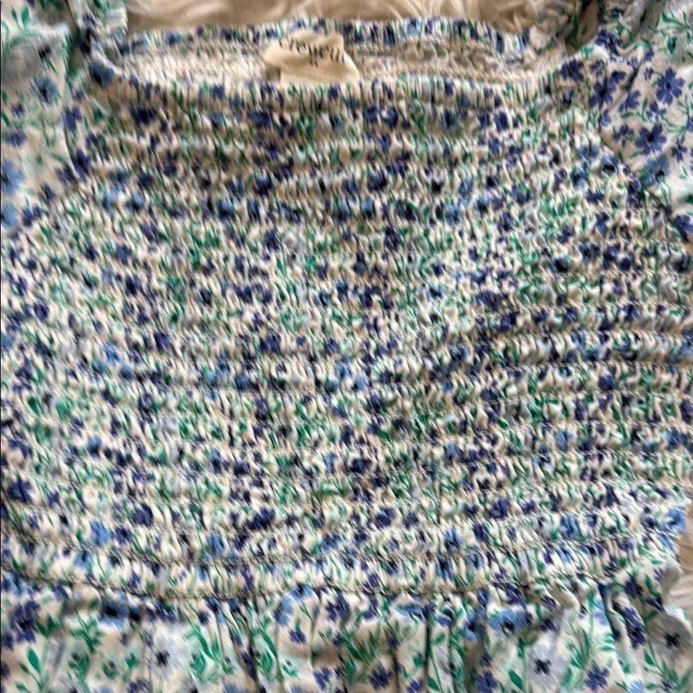 J.Crew Floral Blue and Green Dress